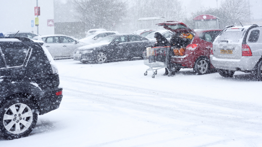 Snow in supermarkets