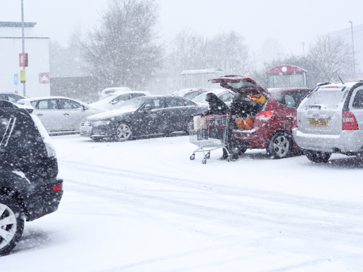 Snow in supermarkets